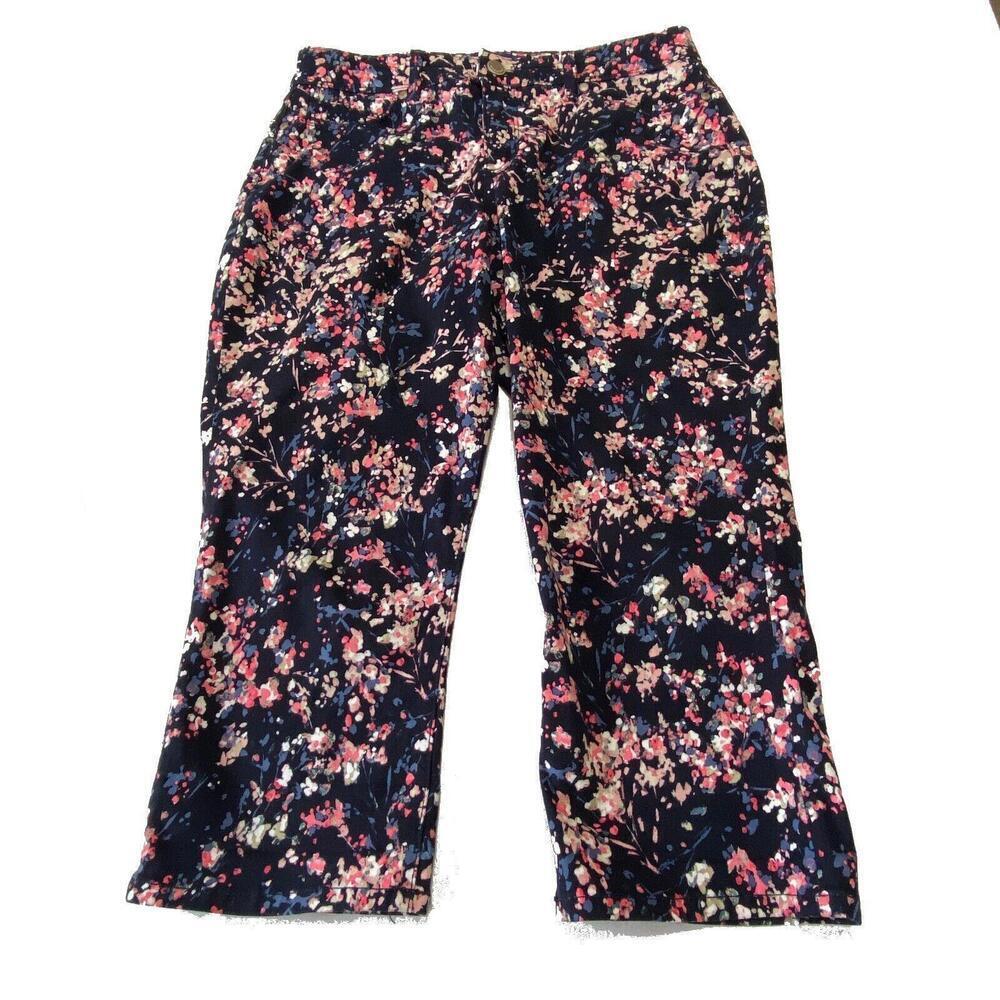Bandolino Lisbeth Skimmer Women's size 6 Flower Print Jeans‎